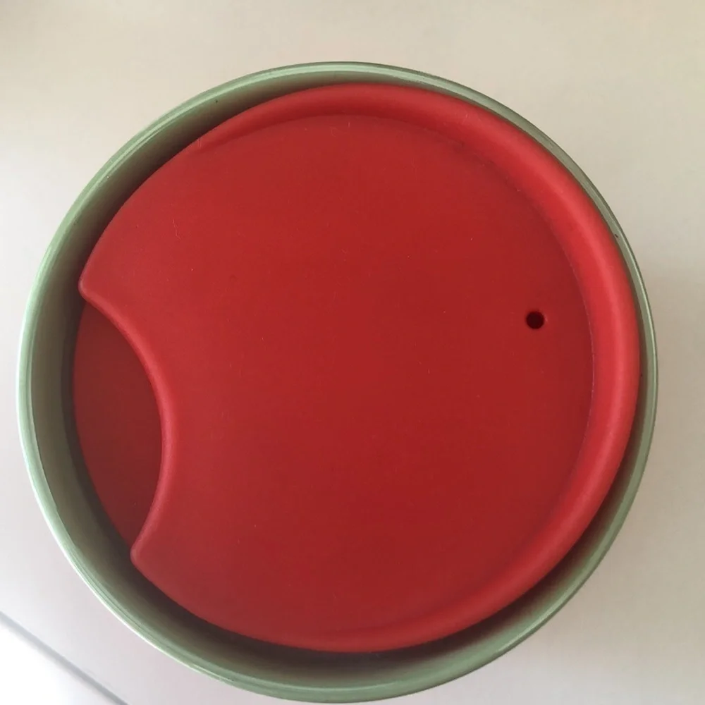 NWT STARBUCKS OMBRÉ SHORT RED, PINK & GREEN CERAMIC TUMBLER 8 OZ
